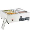 VEVOR 6-Pan Commercial Food Warmer, 6 x 8QT Electric Steam Table