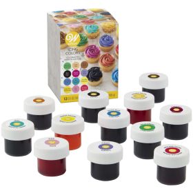 Wilton Edible Gel Food Coloring Set for Baking and Decorating, 6 oz. (12-Piece Set)