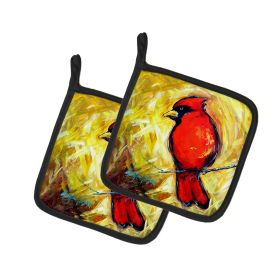 Sha Red Baba Bird Pair of Pot Holders Kitchen Heat Resistant Pot Holders Sets Oven Hot Pads for Cooking Baking BBQ, 7 1/2 x 7 1/2