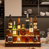 LED Lighted Liquor Bottle Display Shelf, 20 Inch Bar Display Shelf, DIY Illuminated Bottle Shelf with App & Remote Control