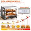 VEVOR 2-Tier Commercial Food Warmer Countertop Pizza Cabinet with Water Tray