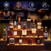 LED Lighted Liquor Bottle Display Shelf, 20 Inch Bar Display Shelf, DIY Illuminated Bottle Shelf with App & Remote Control