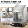 VEVOR 1200W Commercial Hot Dog Steamer 2 Tier Electric Bun Warmer w/ Slide Doors