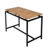 TREXM 5-Piece Compact Bar Table Set with Table and Stools - Modern Industrial Design