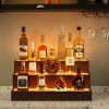 LED Lighted Liquor Bottle Display Shelf, 20 Inch Bar Display Shelf, DIY Illuminated Bottle Shelf with App & Remote Control