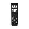 Classic Bar Cabinet, Two Drawers, Twelve Built-in Wine Rack-Black